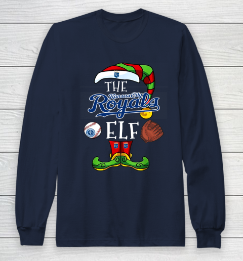 Kansas City Royals Christmas ELF Funny MLB Long Sleeve T-Shirt 2