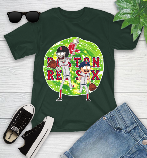 MLB Boston Red Sox Rick And Morty Baseball Sports Youth T-Shirt 5