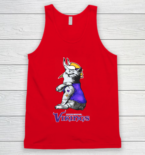 NFL Football My Cat Loves Minnesota Vikings Tank Top 5