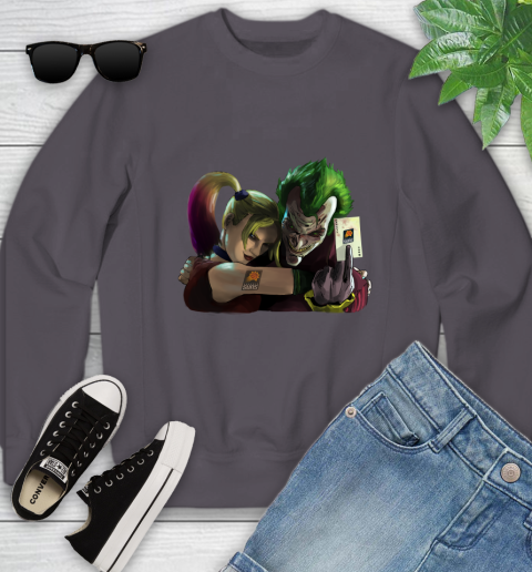 Phoenix Suns NBA Basketball Joker Harley Quinn Suicide Squad Youth Sweatshirt 6