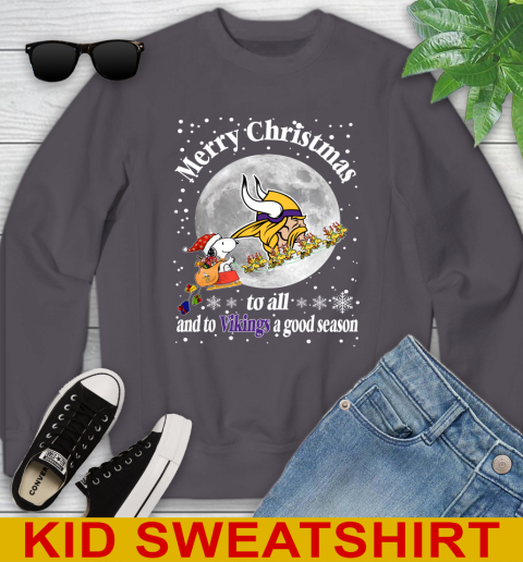 Minnesota Vikings Merry Christmas To All And To Vikings A Good Season NFL Football Sports Youth Sweatshirt 5