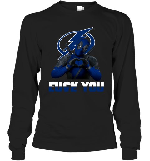NHL Tampa Bay Lightning Deadpool Love You Fuck You Hockey Sports Wypyq9o86UE long sleeve tee 14 95 151514 front black