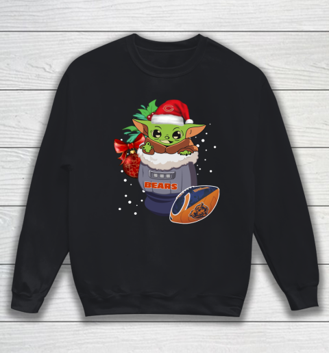 Chicago Bears Christmas Baby Yoda Star Wars Funny Happy NFL Sweatshirt