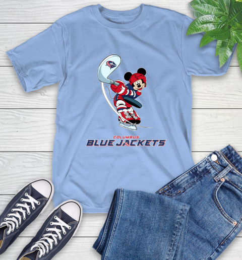 NHL Hockey Columbus Blue Jackets Cheerful Mickey Mouse Shirt T-Shirt 12