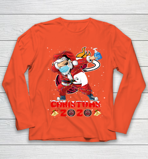 Miami Heat Funny Santa Claus Dabbing Christmas 2020 NBA Youth Long Sleeve 3