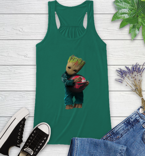 NBA Groot Guardians Of The Galaxy Basketball Sports Houston Rockets Racerback Tank 7