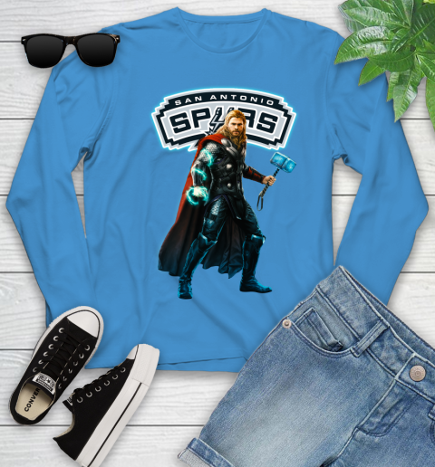 NBA Thor Avengers Endgame Basketball San Antonio Spurs Youth Long Sleeve 7