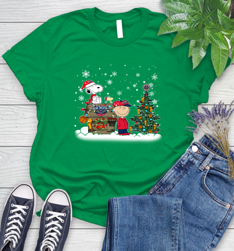 New Orleans Pelicans NBA Basketball Christmas The Peanuts Movie Snoopy Championship Women's T-Shirt 9