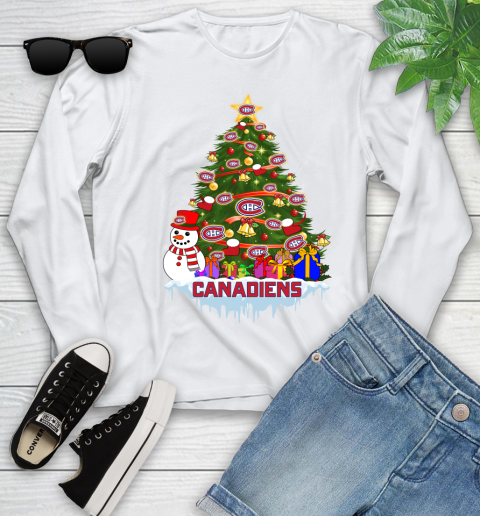 Montreal Canadiens Merry Christmas NHL Hockey Sports Youth Long Sleeve