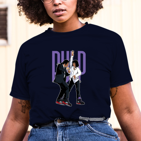 Air Jordan 5 Top 3 Matching Sneaker Tshirt Pulp Fiction Dance Red and Black Jordan Tshirt