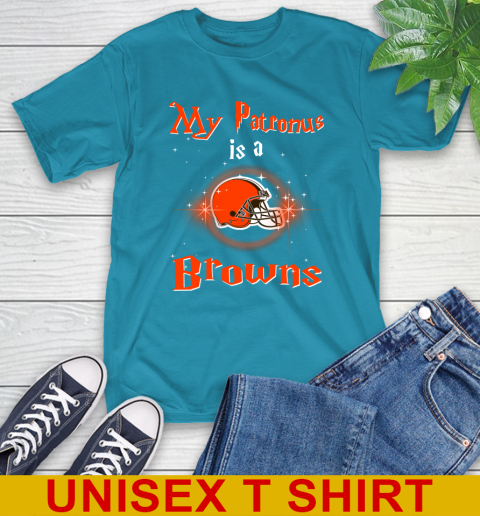 NFL Football Harry Potter My Patronus Is A Cleveland Browns T-Shirt 9