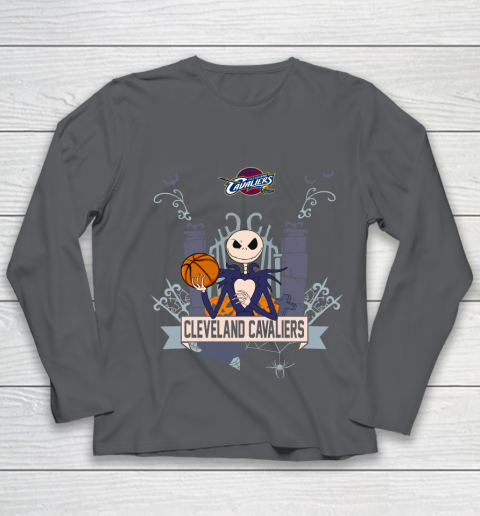 NBA Cleveland Cavaliers Basketball Jack Skellington Halloween Youth Long Sleeve 6