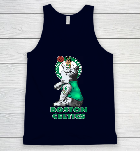 NBA Basketball My Cat Loves Boston Celtics Tank Top 2