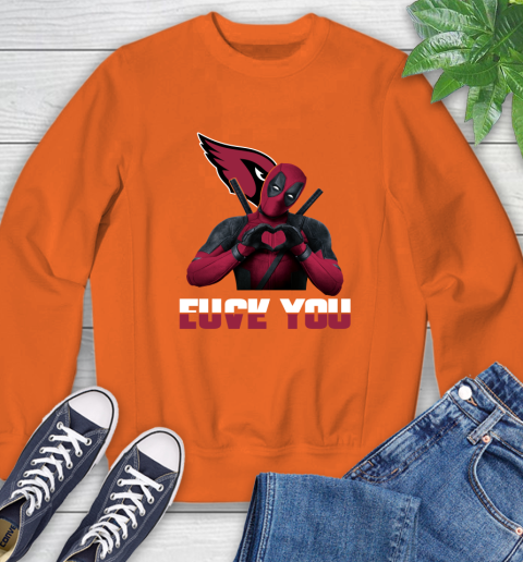 NHL Arizona Cardinals Deadpool Love You Fuck You Football Sports Sweatshirt 3