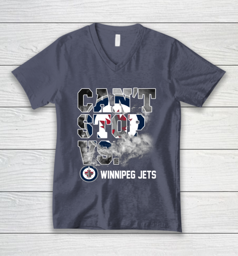 NHL Winnipeg Jets Hockey Can't Stop Vs V-Neck T-Shirt 7