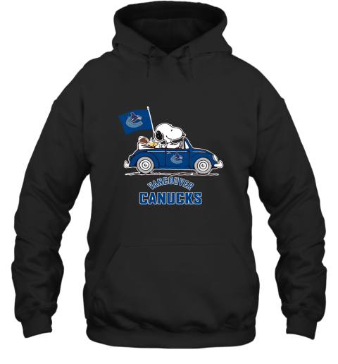 Snoopy And Woodstock Ride The Vaucouver Canucks Car NHL Hoodie