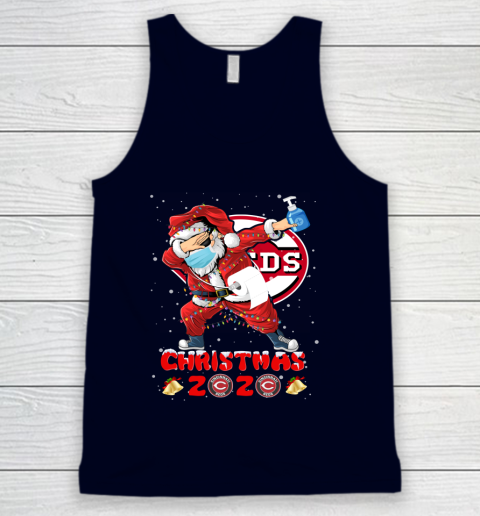 Cincinnati Reds Funny Santa Claus Dabbing Christmas 2020 MLB Tank Top 2