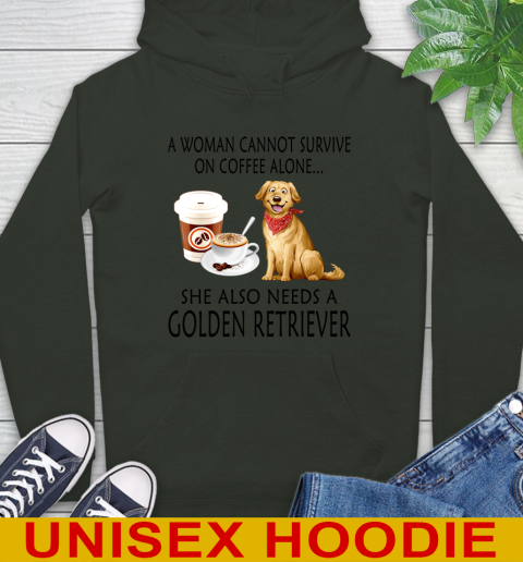 Women cannot survive on coffee alone she also need a GOLDEN tshirt 24