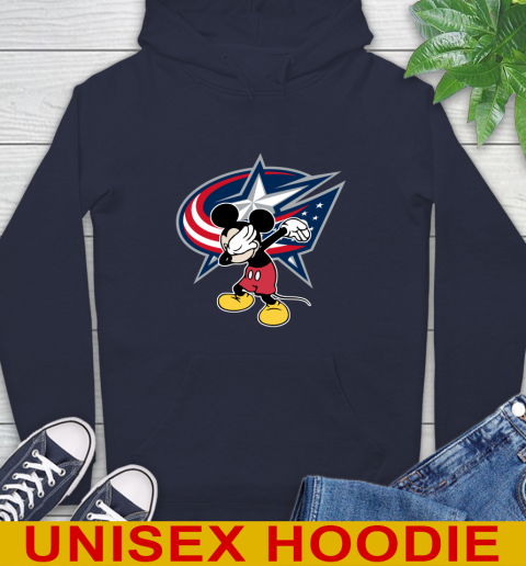 Columbus Blue Jackets NHL Hockey Dabbing Mickey Disney Sports Hoodie 4