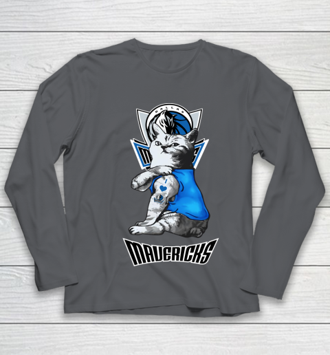 NBA Basketball My Cat Loves Dallas Mavericks Youth Long Sleeve 6