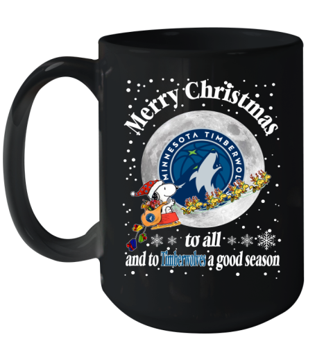 Minnesota Timberwolves Merry Christmas To All And To Timberwolves A Good Season NBA Basketball Sports Ceramic Mug 15oz