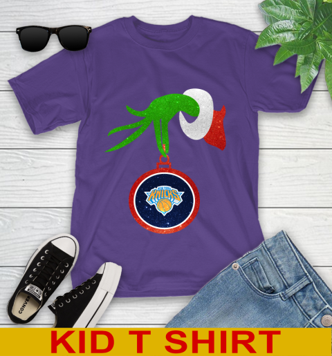 New York Knicks Grinch Merry Christmas NBA Basketball Youth T-Shirt 4