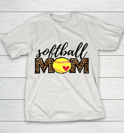 Softball Mom Leopard Funny Baseball Mom Mother S Day 2021 Youth T
