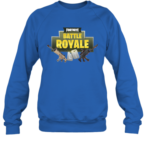 pidl fortnite battle royale logo with assault rifle shirts sweatshirt 35 front royal