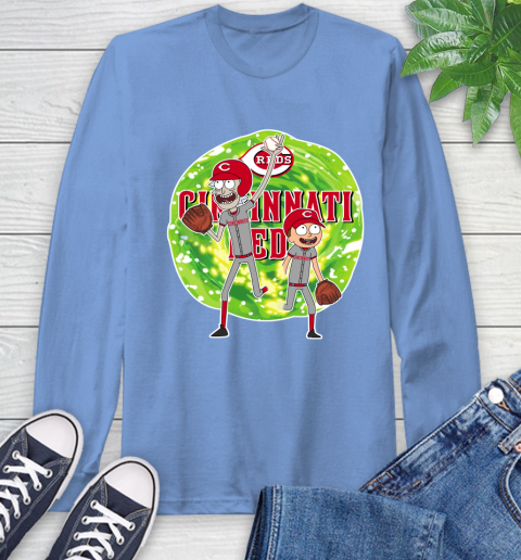 MLB Cincinnati Reds Rick And Morty Baseball Sports Long Sleeve T-Shirt 11
