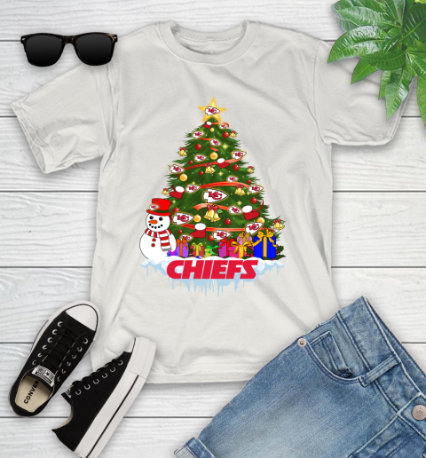 Kansas City Chiefs Merry Christmas NFL Football Sports Youth T-Shirt 12