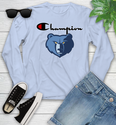 NBA Basketball Memphis Grizzlies Champion Shirt Youth Long Sleeve 7 NBA Basketball Memphis Grizzlies Champion Shirt Youth Long Sleeve - Image 7