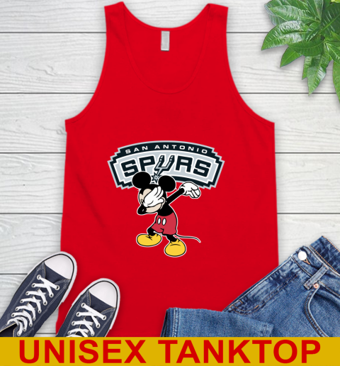 San Antonio Spurs NBA Basketball Dabbing Mickey Disney Sports Tank Top 6
