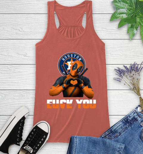MLB Houston Astros Deadpool Love You Fuck You Baseball Sports Racerback Tank 3