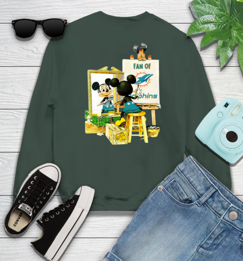 NFL Football Miami Dolphins Mickey Drawing Shirt 36