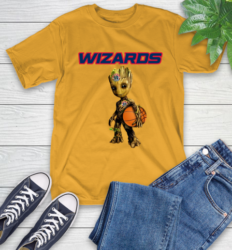 Washington Wizards NBA Basketball Groot Marvel Guardians Of The Galaxy T-Shirt 3