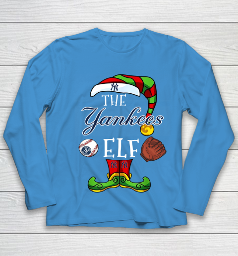 New York Yankees Christmas ELF Funny MLB Youth Long Sleeve 5