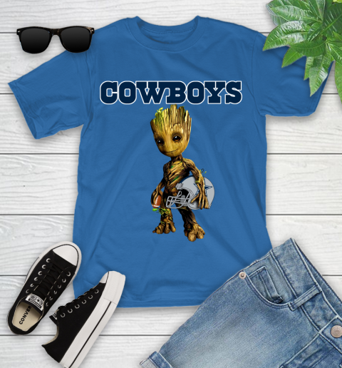 Dallas Cowboys NFL Football Groot Marvel Guardians Of The Galaxy Youth T-Shirt 9