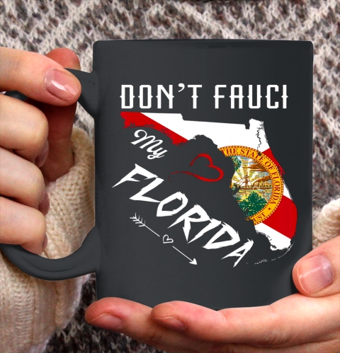 Don't Fauci my Florida Flag Vintage Florida Map Ceramic Mug 11oz