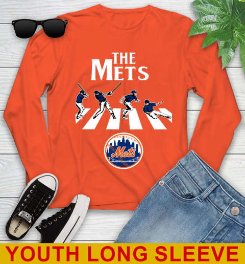 MLB Baseball New York Mets The Beatles Rock Band Shirt Youth Long Sleeve 3