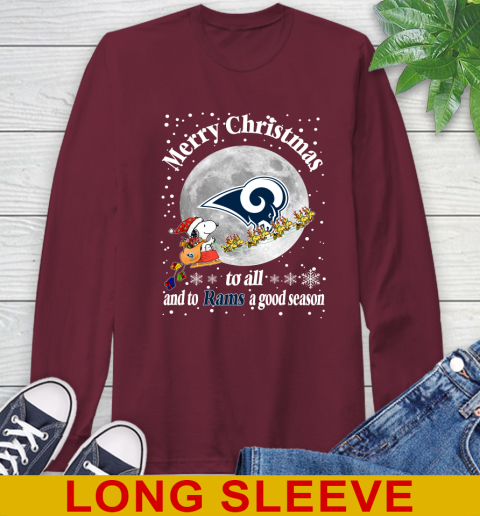 Los Angeles Rams Merry Christmas To All And To Rams A Good Season NFL Football Sports Long Sleeve T-Shirt 7