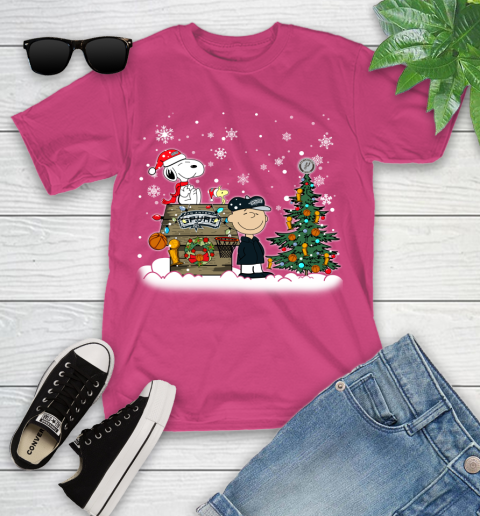 San Antonio Spurs NBA Basketball Christmas The Peanuts Movie Snoopy Championship Youth T-Shirt 11