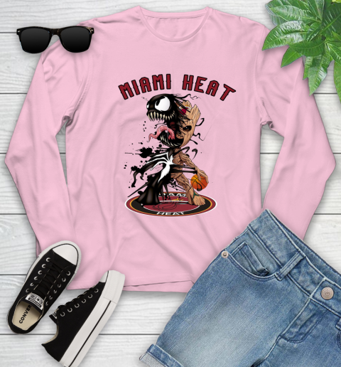 NBA Miami Heat Basketball Venom Groot Guardians Of The Galaxy Youth Long Sleeve 10