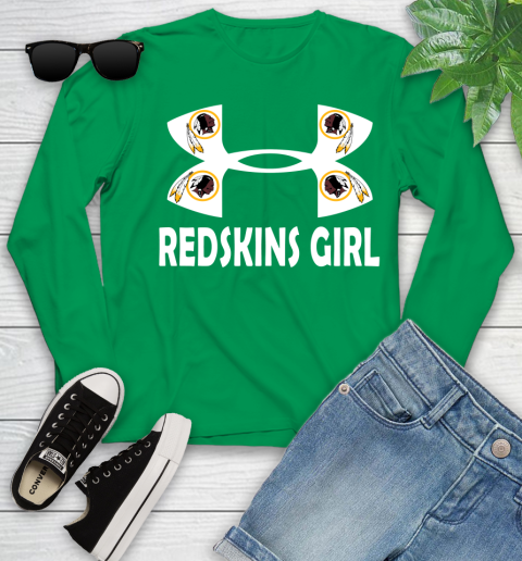 NFL Washington Redskins Girl Under Armour Football Sports Youth Long Sleeve 7