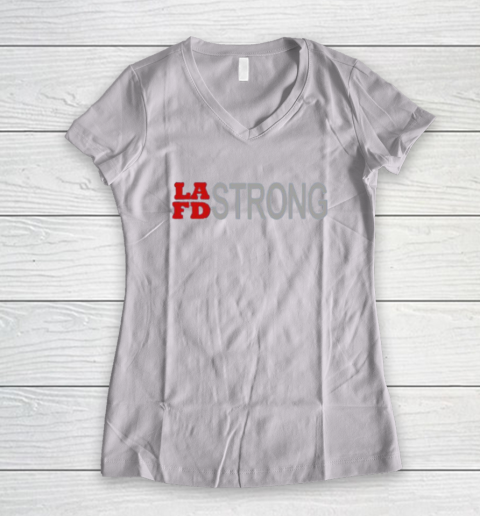 LAFD Strong Women's V-Neck T-Shirt 2