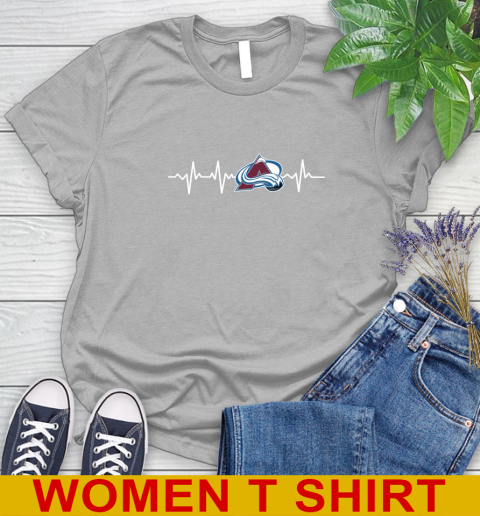Colorado Avalanche NHL Hockey Heart Beat Shirt Women's T-Shirt 5