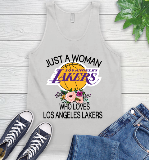 NBA Just A Woman Who Loves Los Angeles Lakers Basketball Sports Tank Top