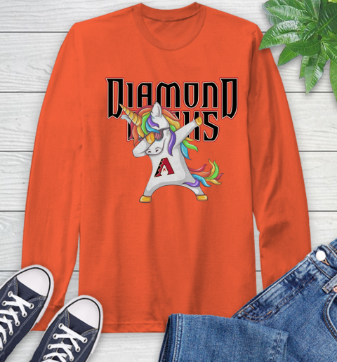 Arizona Diamondbacks MLB Baseball Funny Unicorn Dabbing Sports Long Sleeve T-Shirt 5