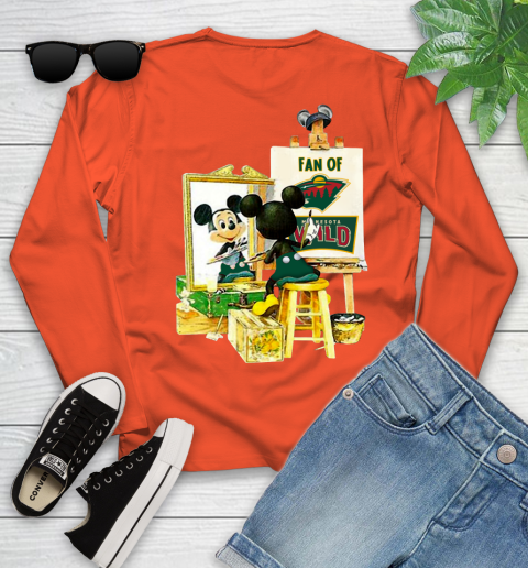 NHL Hockey Minnesota Wild Mickey Drawing Shirt 115