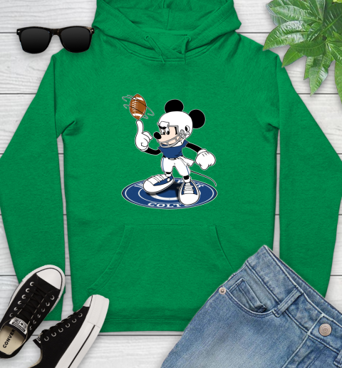 NFL Football Indianapolis Colts Cheerful Mickey Disney Shirt Youth Hoodie 7