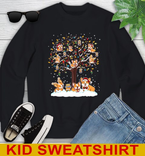 Corgi dog pet lover light christmas tree shirt 109